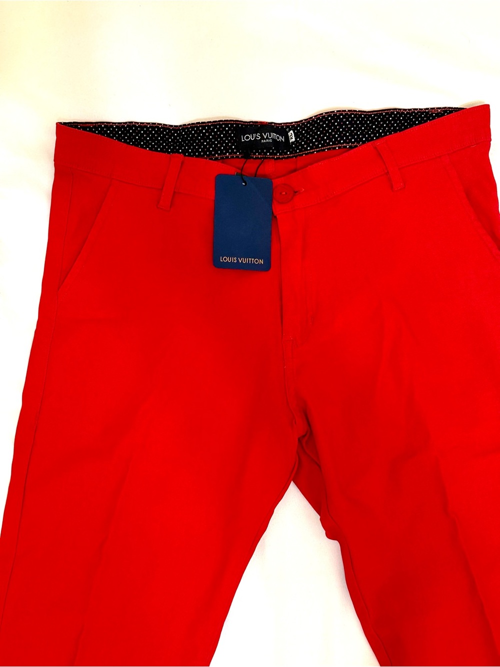 Louis Vuitton Men’s Bright Red Capri fitted style waist 32/ long 26.5.